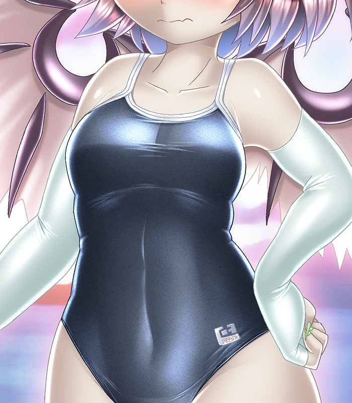 ミスティア・ローレライ 「思いのほか水着姿が恥ずかしいので能力を使いたいローレライさんを描きました 」|winnのイラスト