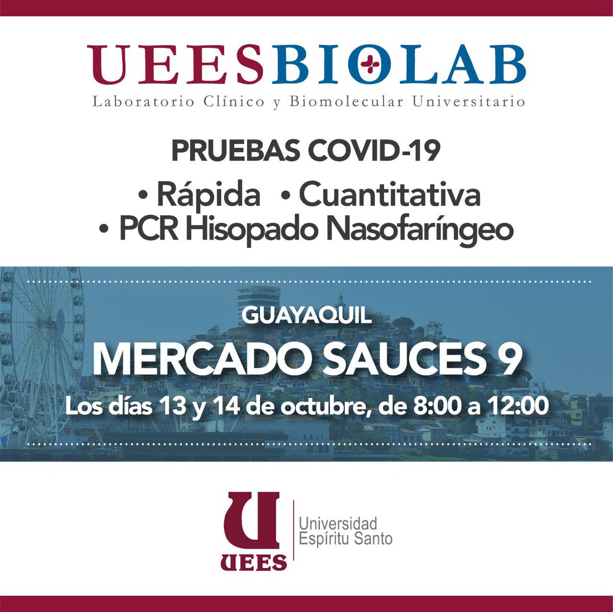 UEESClinic's tweet photo. Brigada médica #UEESBIOLAB cada vez más cerca de tu hogar. Detección oportuna del COVID-19. https://t.co/uQnCDsqHSY