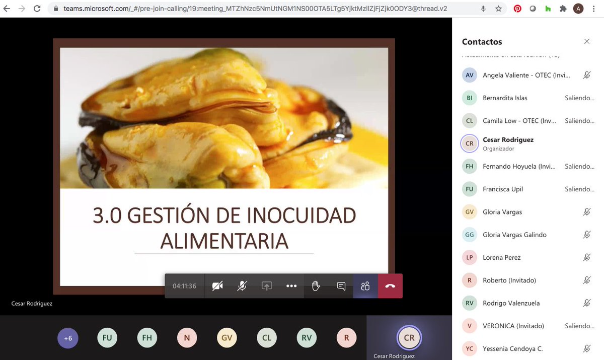 OTECInocuidad's tweet photo. 👩🏽‍💻 Hoy: realizamos curso BAP (08 hrs) - con el Ingeniero en Alimentos César Rodríguez, experto en el estándar. Con @StMussels y @OTICSOFOFA #InocuidadConectada #sence #puertovaras #puertomontt #Chiloé https://t.co/2xp96Lrm12