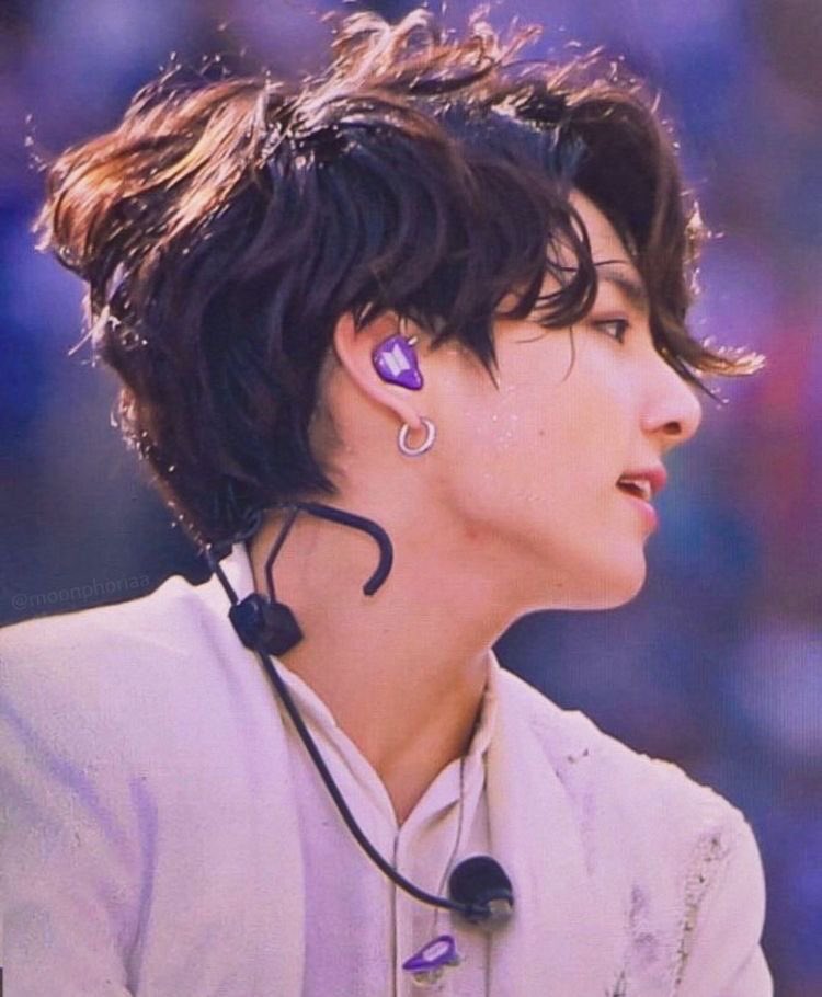 his side profile