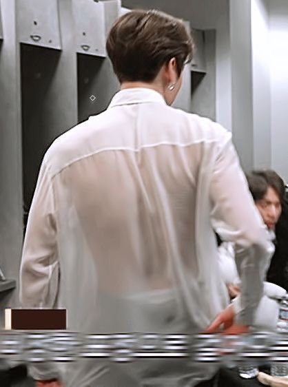his mascular back