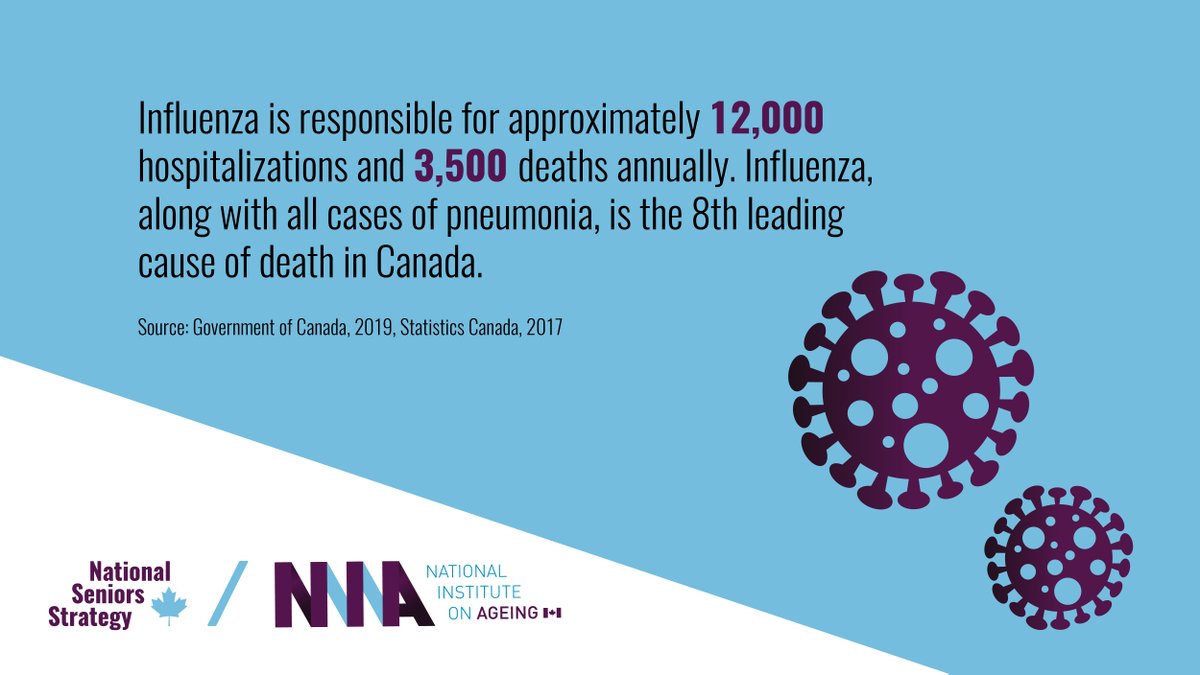 Low vaccination rates among older Canadians are concerning, especially in the context of COVID-19 as older people are more susceptible to acquiring multiple infectious illnesses than the general population. Get your pneumonia and flu vaccines this year! nationalseniorsstrategy.ca