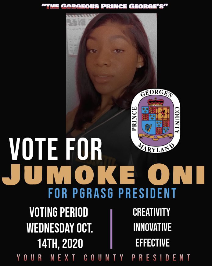 I am happy to announce my candidacy to run to be your next PGRASG PRESIDENT for the 20-21 academic school term! We stand strong as a county even through adversity, and when there’s so much uncertainty I am here to be an anchor for my peers. #JumokeforPresident #Jumoke4PGRASP