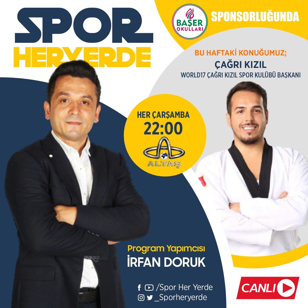 cagrikizil's tweet photo. Yarın akşam 22:00’da Ordu Altaş TV’de Canlı yayın konuğu olacağım. Konumuz tabi ki Taekwondo ve Olimpiyat. Bekliyoruz efendim☺️ 🙏 @ordualtastv @irfandorukk52 @ck_taekwondo #taekwondo #altastv https://t.co/8Krs0cdN2J