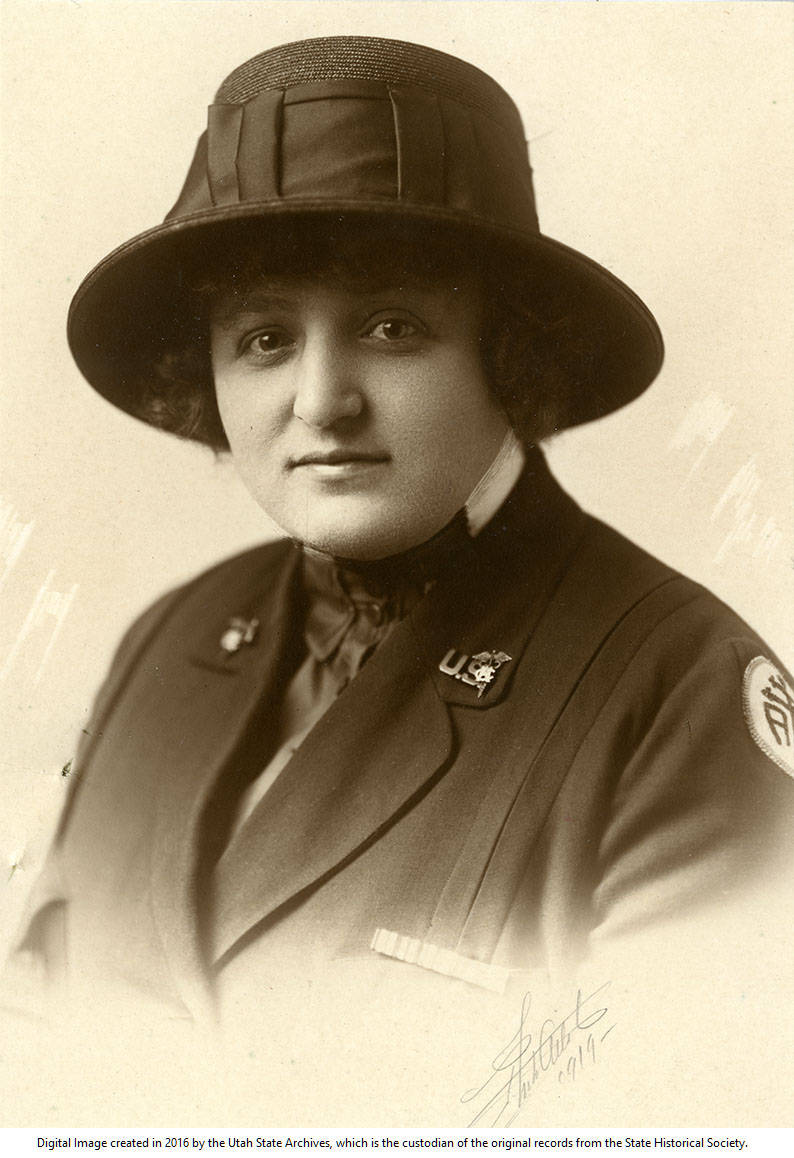 UtahArchives's tweet photo. In celebration of this year’s #ArchiveMonth theme of “Finding Women in the Records”, today we are highlighting WWI veteran (and Archives Month poster star!) Carrie Roberts. Read her story here: https://t.co/bY9smvXUyl #UtahArchivesMonth https://t.co/ovbnRfR1sL