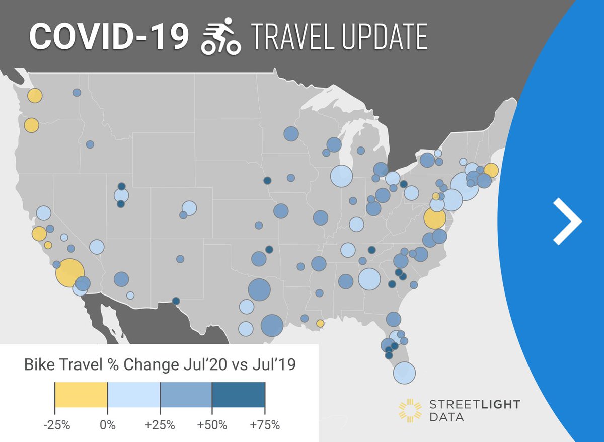 StreetLightData's tweet photo. 🚲The next COVID-19 #bike update is in! Download the #COVID E-BOOK for a full analysis of U.S. #vehicular and 
#bicycling trends:  

https://t.co/OO01cMgmsC https://t.co/A5T6djZ461