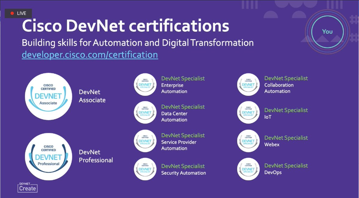 zkerravala's tweet image. that’s a lot of certifications!  #DevNetCreate @CiscoDevNet