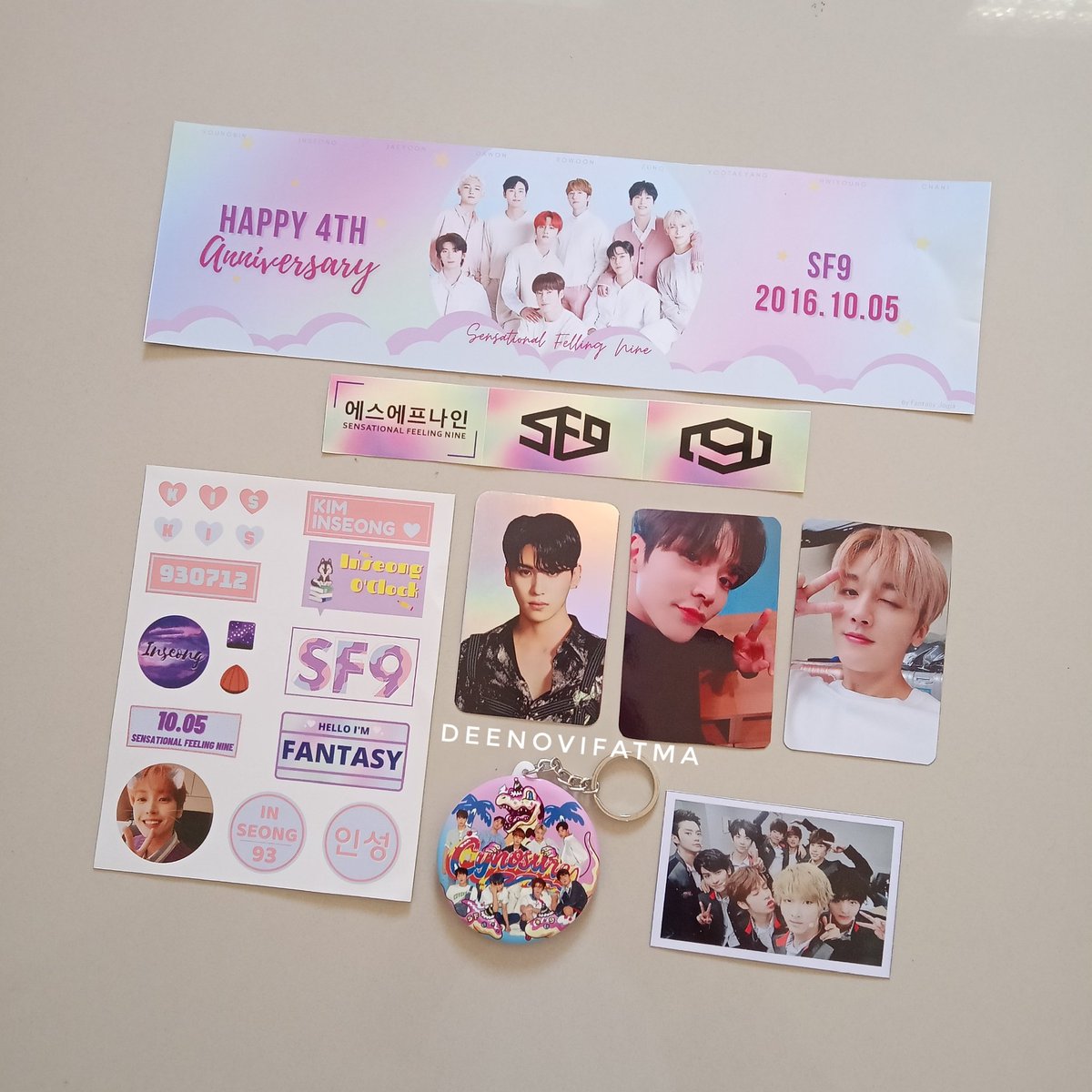 DeeNoviFatma's tweet photo. #deenovifatmacollection 

The Journey Towards 4ever
#SF9_4th_Anniversary Event by 
@fantasy_jogja

It's my 2nd times to buy Fantasy Jogja merch without attending the event. I hope next time I can join and meet y'all soon.

@SF9official 
#sf9 #sf9collection #sf9collector https://t.co/u5wXViybDh