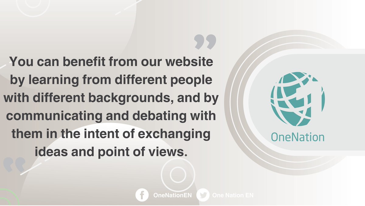OneNation_EN's tweet image. Our aim is to create an atmosphere of #Brothership and #Tolerance between nations 
@nokhab20 

#different_backgrounds
#exchanging_ideas
#onenation