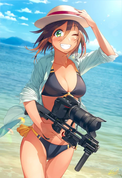 【オリジナル】瀬ノ島愛海・大崎彩【カメラ女子】 #オリジナル #カメラ女子 #水着 https://t.co/N3dOxlF2LW 