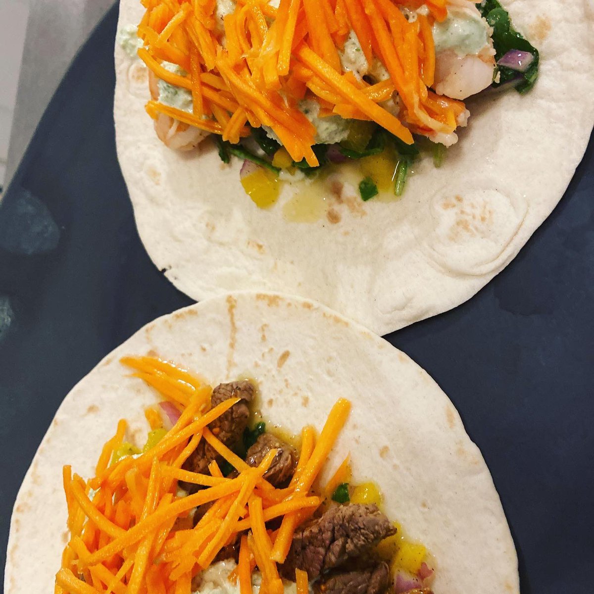 cuzzi_robert's tweet photo. I am not saying that I made the most fresh, beautiful and delectable surf and turf tacos of all time. In fact, the absolute opposite - I made the most delectable, beautiful and fresh surf and turf tacos ever #cheffingitup #newbobbyflay #flavortown https://t.co/E90p28PzGe