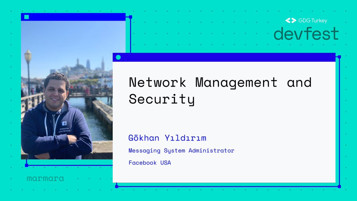 Sıradaki konuşmacımız  Facebook USA’den Gökhan Yıldırım. Kendisi 18 Ekim ’de “Network Management and Security” başlıklı sunumuyla DevFest Marmara’da bizlerle olacak!

Hatırlatıcı oluşturmak için → bit.ly/devfestmarmara

#DevFestTurkey #DevFestMarmara #DevFest