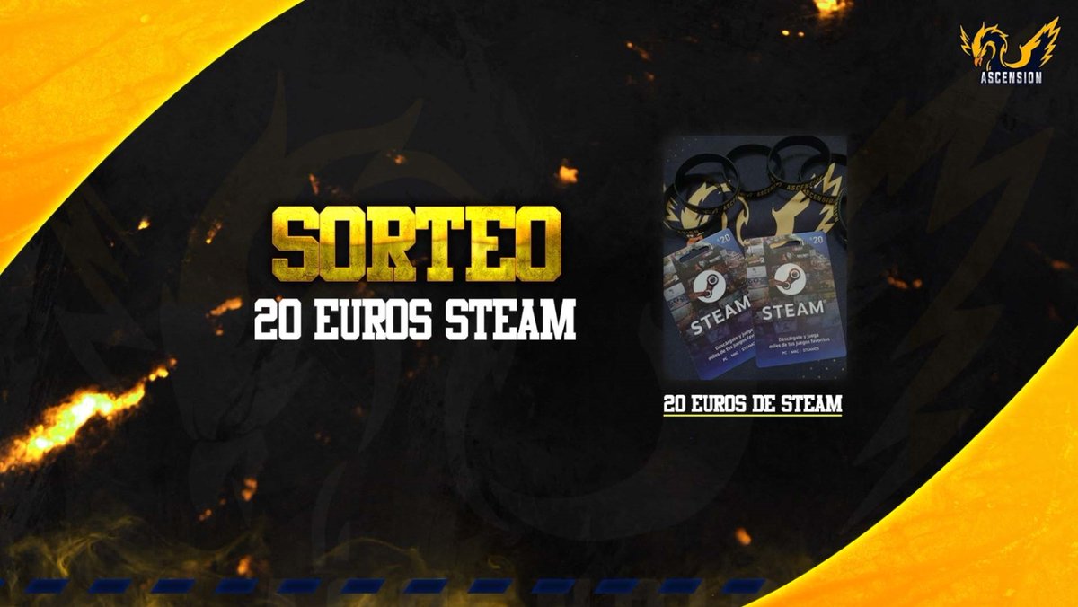 👋 Hola

Sorteamos una tarjeta de 20€ en Steam. Participa es muy sencillo. Tan solo tienes que seguir los requisitos marcados en este link 👇 (tiempo hasta el día 24) 
gleam.io/4wUoX/sorteo-2…
Además, si llegamos a 500 seguidores antes del 24 sortearemos otra nada más terminar 🍀