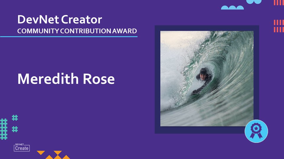 SteffiErika's tweet image. So inspiring. Congratulations to #DevNet Creator Community Contribution Award Winners! #DevNetCreate