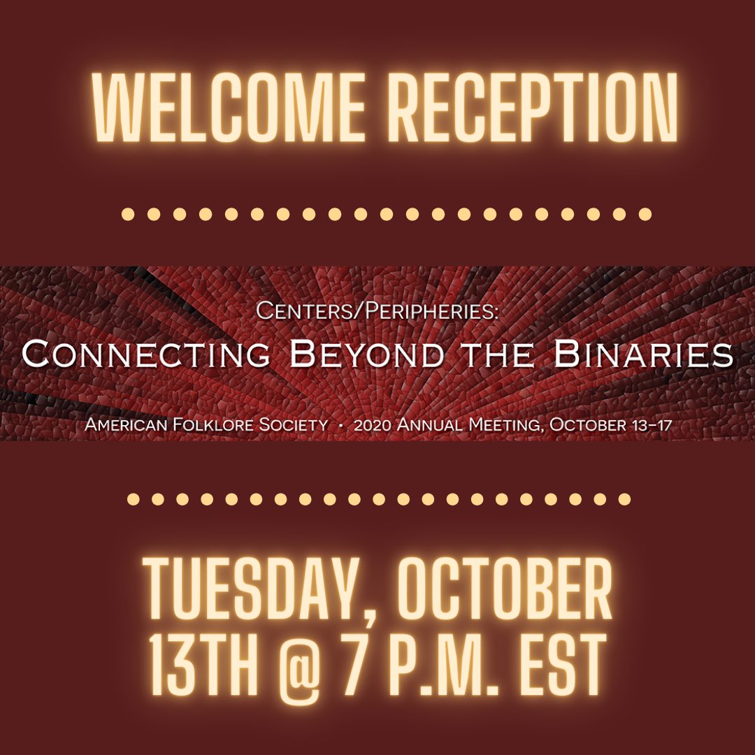 Deathlorist's tweet photo. FYI folkie friends, I’m hosting one of the welcome reception breakout rooms tonight for #AFSAM20 at 7pm EST! Be sure to drop in and chat for a bit! #Folklore  #WelcomeReception #BreakoutRooms #GettingFolkie #AFS365 #BetterPicsThanTheLastPost #FolkloristAttemptingTechThings https://t.co/sr1miMN2O1