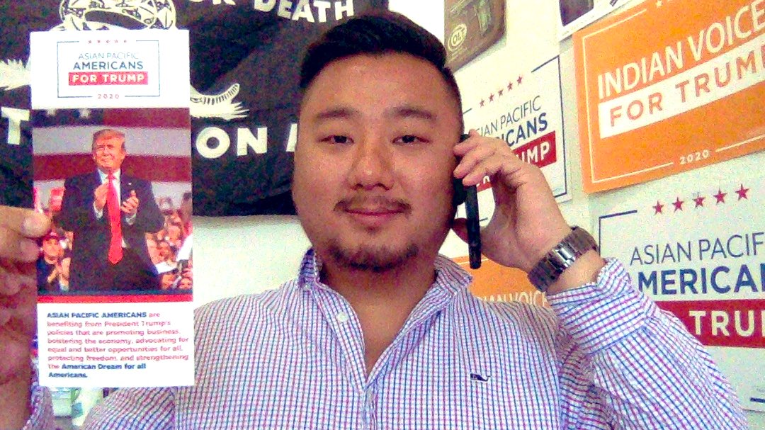 andylukechoi's tweet photo. Making phone calls to APA voters in Nevada this morning, via Trump Talk, to inform them about President Trumpโs accomplishments for the APA community! #LeadRight #BattleBornRed #APAForTrump https://t.co/nPjtWC3Gmi