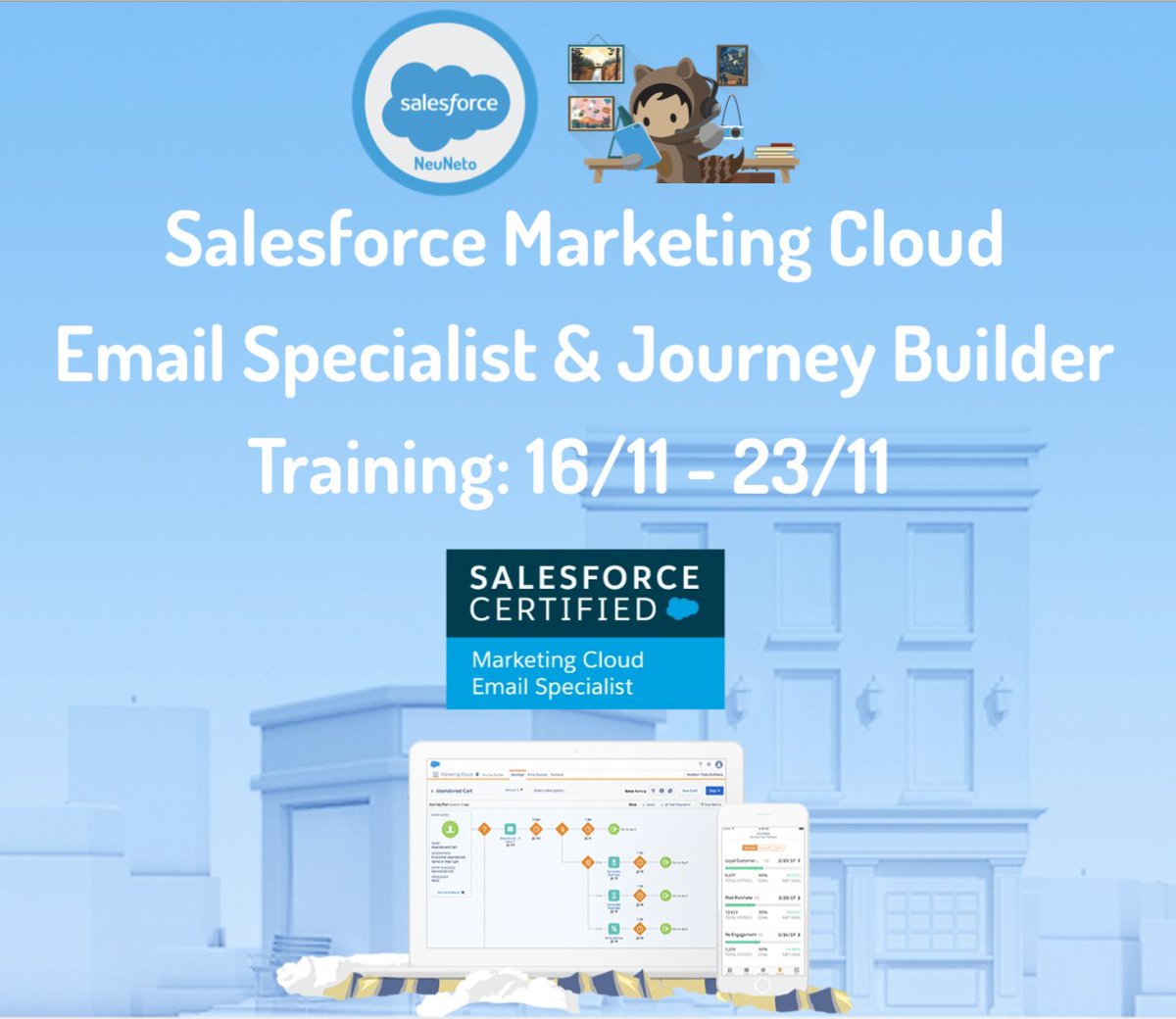 NeuNetoIT's tweet photo. Learn Salesforce Marketing Cloud, and Master the latest digital marketing skills! Book Now: https://t.co/EwQflx5Bja 
#trailblazer #salesforcecertified #training #EEB101 #traiblazers #cloud #ohana #marketingcloud https://t.co/IF6jqs0itb