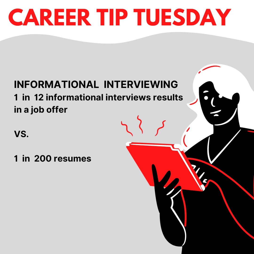 Have you heard of an Information Interview? This a great way to network with someone working at a job or organization that interests you. #CareerTipTuesday  Read more: ow.ly/xYb550BRoxJ