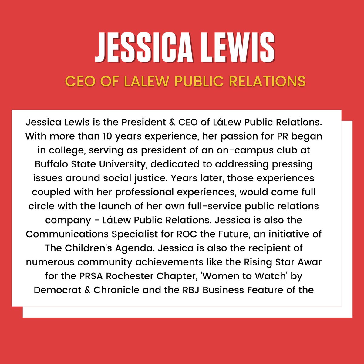 SJFCPRSSA's tweet photo. Join our conversation tomorrow at 6 PM with Erika Bergen, Jessica Lewis, and Emma Zaremba to hear about their start in PR, creating their own businesses and so much more! 

Also make sure to swipe for the bios of our awesome speakers for Wednesday! Can't wait to see you there! https://t.co/EekqxEkwU0