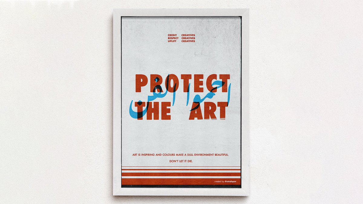 rahafspov's tweet photo. The stigma around art and creative outlets is an ancient mindset. 

Respect the art. Respect the artist. https://t.co/iLHeQBDAqR