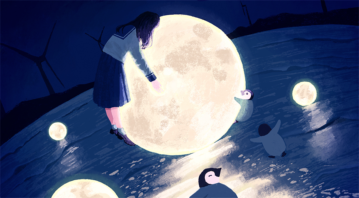 「星月夜 」|tabi🐧のイラスト