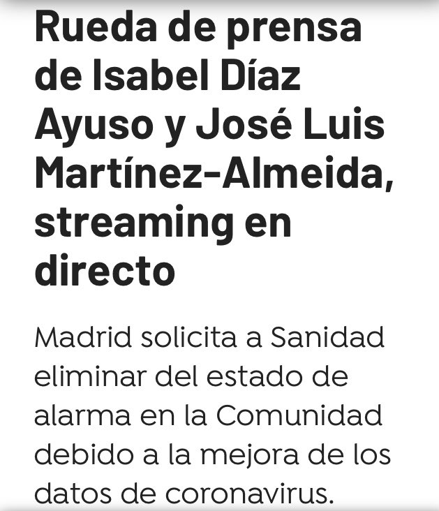 Monica_Garcia_G's tweet photo. 🕢Son las 18:30 y el Gobierno de Madrid sigue sin actualizar los datos de la pandemia en Madrid desde el viernes. 
¿96 horas sin datos para poder salir hoy en Rueda de Prensa a decir que nos quiten el Estado de Alarma? https://t.co/VigBZVRO3V