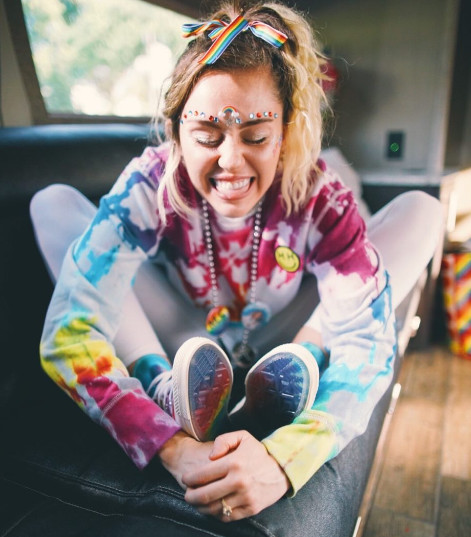 In June 2017, Miley revealed of teaming up with Converse for Pride, joining their "Yes to All" Campaign, that supports LGBTQ youth and equality. All net proceeds from the Converse collection were donated to the Happy Hippie Foundation.