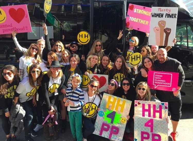In January 2017, Miley attended Woman's March in LA and stood for "Planned Parenthood" through her Happy Hippie Foundation among the crowd advocating for women's rights.
