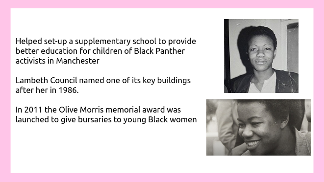 abertayfemsoc's tweet photo. For #BlackHistoryMonth we have decided to focus on Black British Feminists who have helped empower people of all races and gender 
Today our focus is on Olive Morris 📢 https://t.co/y5JnZ43KXK