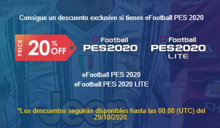 PESUniverse_es's tweet photo. Para los que aún no tengáis #PES2021 y queráis aprovechar el descuento en la #ClubEdition por tener #PES2020/#PES2020Lite: En unas dos semanas (29 de octubre) dejará de ser posible conseguir dicha oferta desde el juego, así que... ¡daos prisa! https://t.co/L8z2hBE74Z