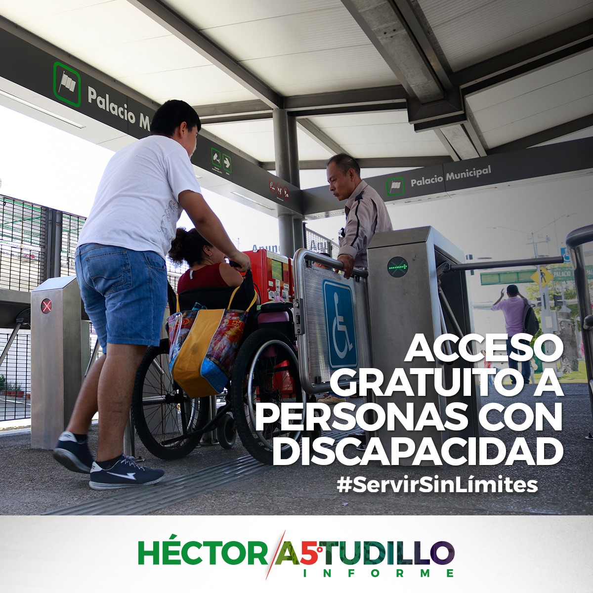 Gracias a la visión del gobernador @HectorAstudillo y de la presidenta del @DIFGuerrero, @MercedesCalvo, todas las personas con discapacidad tienen acceso gratuito en el Sistema #Acabús. #Astudillo5toInforme