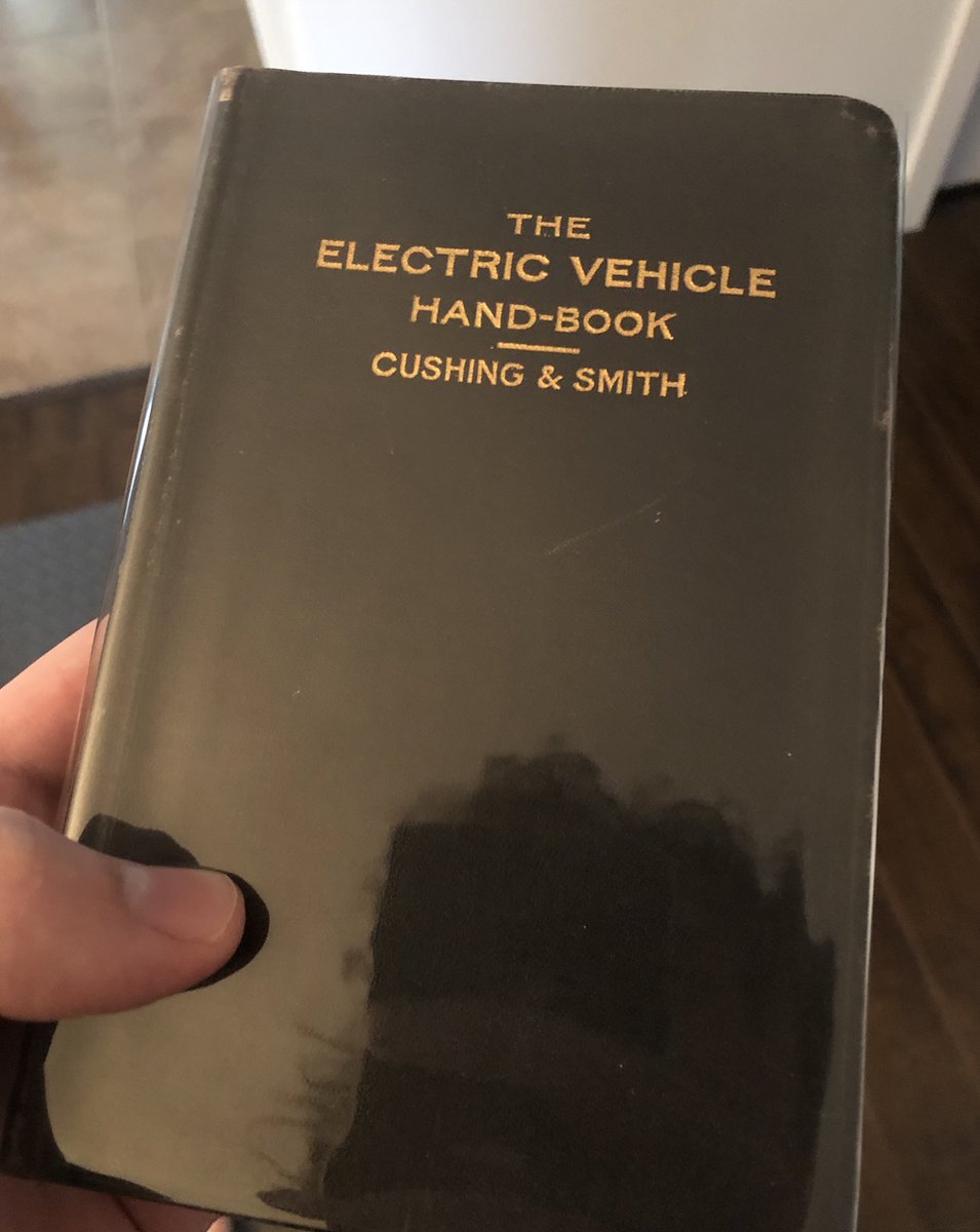 FredLambert's tweet photo. This is so cool. I just acquired this 106-year-old book about electric vehicles. Can you imagine if we had just stuck with it 100 years ago how far along we would be with electric vehicles today? https://t.co/PtnrDK13Be