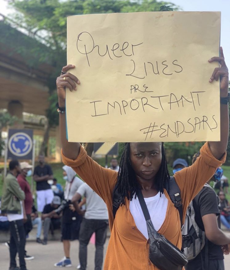 It is the resilience of young Queer Nigerians and allies for me!Who is documenting moments! We want you to document this! Document it and show the children after us . In the face of rugged homophobia & transphobia. In heated hate.We still exist!  #Queerlivesmatter  #SARSMUSTENDNOW