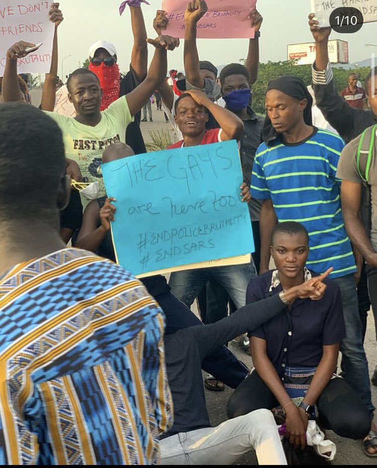 It is the resilience of young Queer Nigerians and allies for me!Who is documenting moments! We want you to document this! Document it and show the children after us . In the face of rugged homophobia & transphobia. In heated hate.We still exist!   #Queerlivesmatter   #SARSMUSTENDNOW