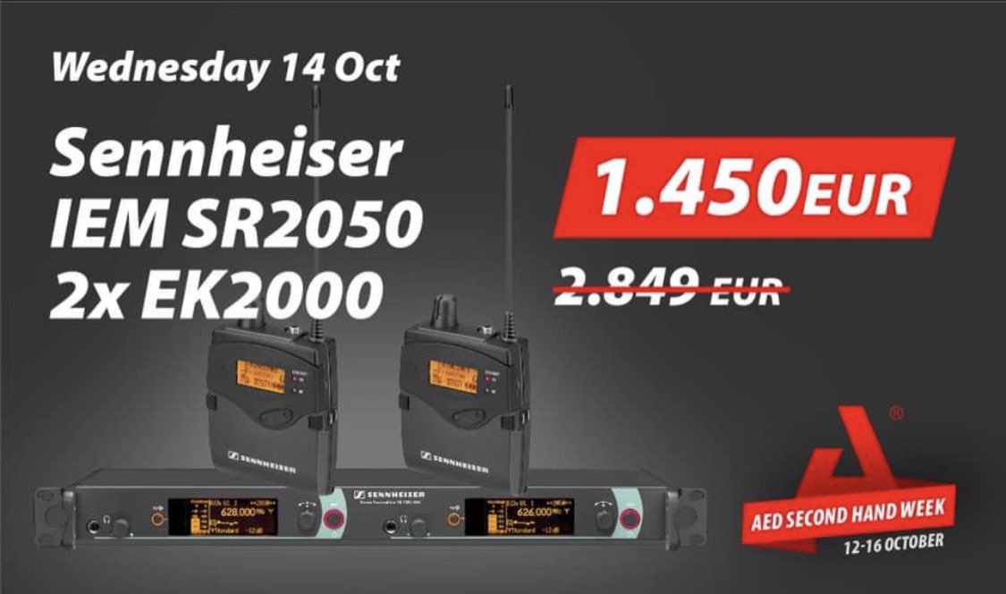 UBbuddym's tweet photo. Hier unsere AED Second Hand Super Promos für Mittwoch den 14.10.2020. Denkt daran !!! Nur solange der Vorrat reicht. Meldet euch unter info.de@aedgroup.com 
#AED #AEDde #AVstumpfl #Sennheiser #SecondHand #MovingLight #FirstComeFirstServe https://t.co/9r7StjZRq7