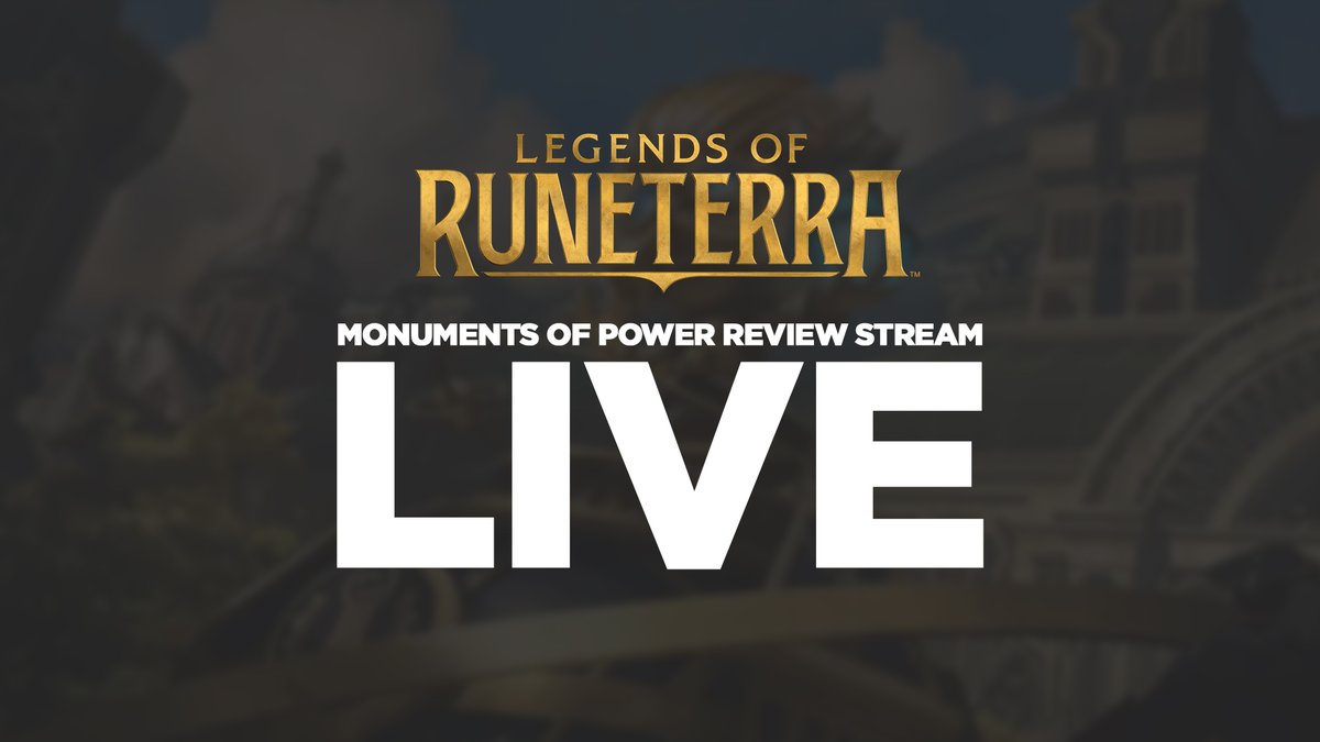RoyalBlue (@royalblue_gg) on Twitter photo We are LIVE!
Join our Monuments of Power review stream:
🇩🇪 twitch.tv/royalblue_tv
Hosts:
<a href="/Major_Pataponn/">Sebastian 'Major Pataponn'</a>
<a href="/vanad1n/">Kevin Dierks</a>
<a href="/Bindii31/">Bindi</a>
<a href="/xFakeTV_CCG/">xFakeTV</a>
@Jamminzz_Gaming
<a href="/SparklingIceT/">SparklingIceTea</a>
#Lor #LegendsOfRuneterra We are LIVE!
Join our Monuments of Power review stream:
🇩🇪 twitch.tv/royalblue_tv
Hosts:
<a href="/Major_Pataponn/">Sebastian 'Major Pataponn'</a>
<a href="/vanad1n/">Kevin Dierks</a>
<a href="/Bindii31/">Bindi</a>
<a href="/xFakeTV_CCG/">xFakeTV</a>
@Jamminzz_Gaming
<a href="/SparklingIceT/">SparklingIceTea</a>
#Lor #LegendsOfRuneterra