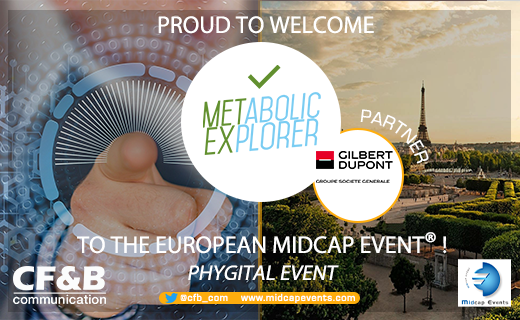 cfb_com's tweet photo. Proud to welcome @METABOLICEXPLOR  thanks to its partner SOCIETE DE BOURSE GILBERT DUPONT to our EUROPEAN #MIDCAPEVENT 2020 PHYGITAL EVENT ! https://t.co/NqDikXB3a4