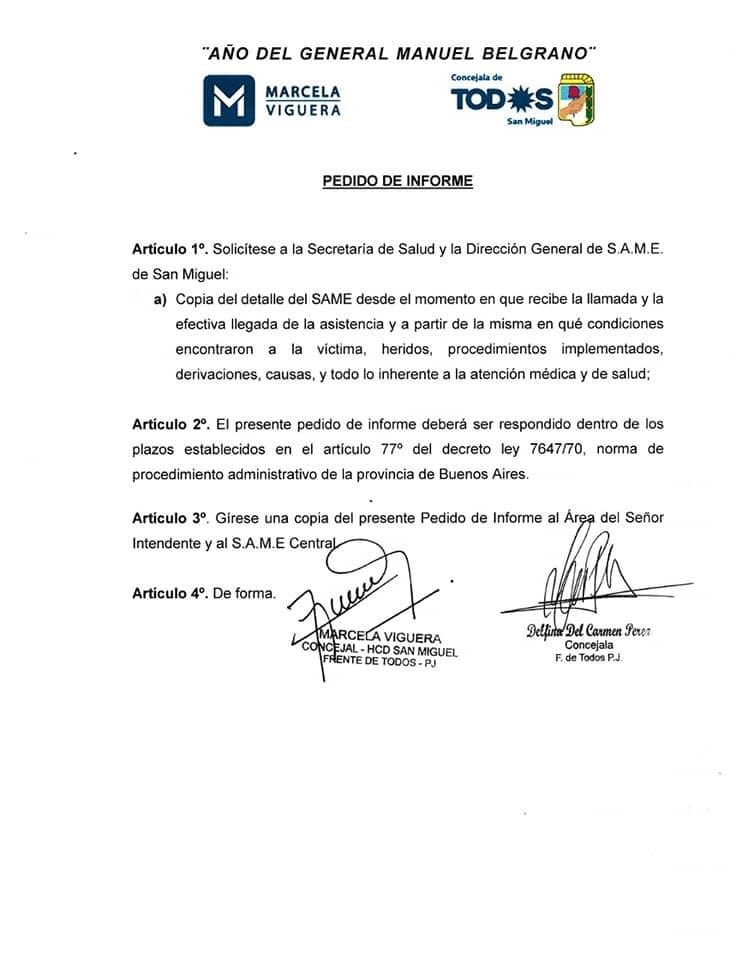 todossanmiguel's tweet image. Hemos presentado distintos pedidos de informes para poder dar luz a distintos interrogantes que creemos podrían colaborar en el camino de justicia por Lucía y los chicos que la están peleando.
Respetuosamente, sin miserias, pero haciendo lo que corresponde que hagamos. (2/3)