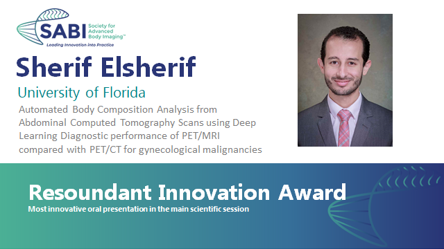 olgabrook's tweet photo. The winner of The Resoundant award is Dr Sherif Elsherif @UflRad @SABImaging #sabi2020 https://t.co/p2YMiBOlif