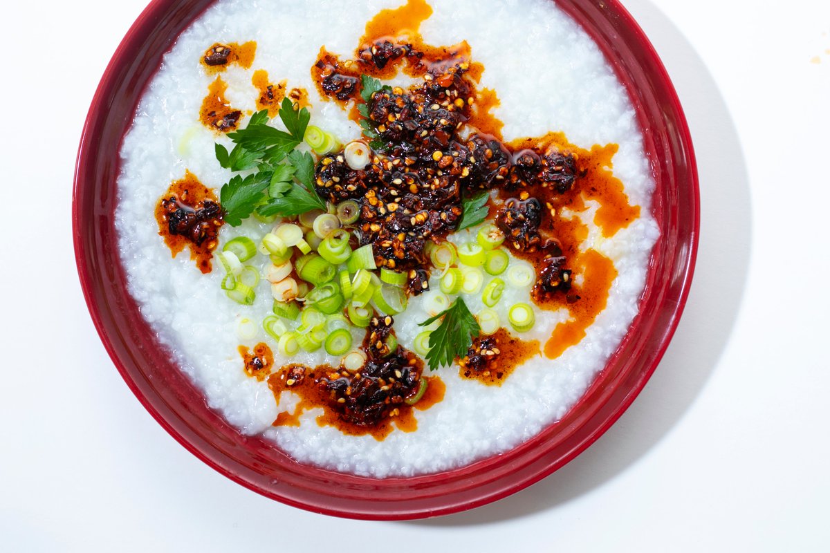 quick recipe for one of our favorite family meals in our restaurants. it’s a very basic rice porridge in the same family as congee or juk, but our teams keep coming back to it again and again. we top ours with chili crunch. try it out: bit.ly/3jZ6Nrx