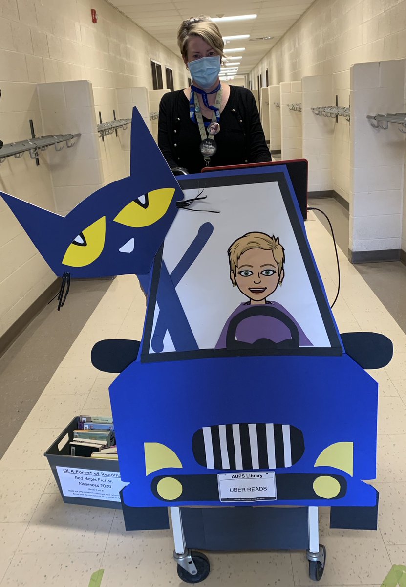 Uber Reads is on the road in the hallways of @allistonunion. Thank you @LongthorneJess for continuing to foster a love for reading even with all of the current restrictions. Your positivity is infectious!