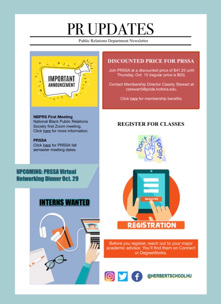 LHSCDiversity's tweet image. View the latest #prupdates created exclusively for LHSC public relations majors! 📣
.
If you have any questions, feel free to contact the department at JRNLMSPR@hofstra.edu.