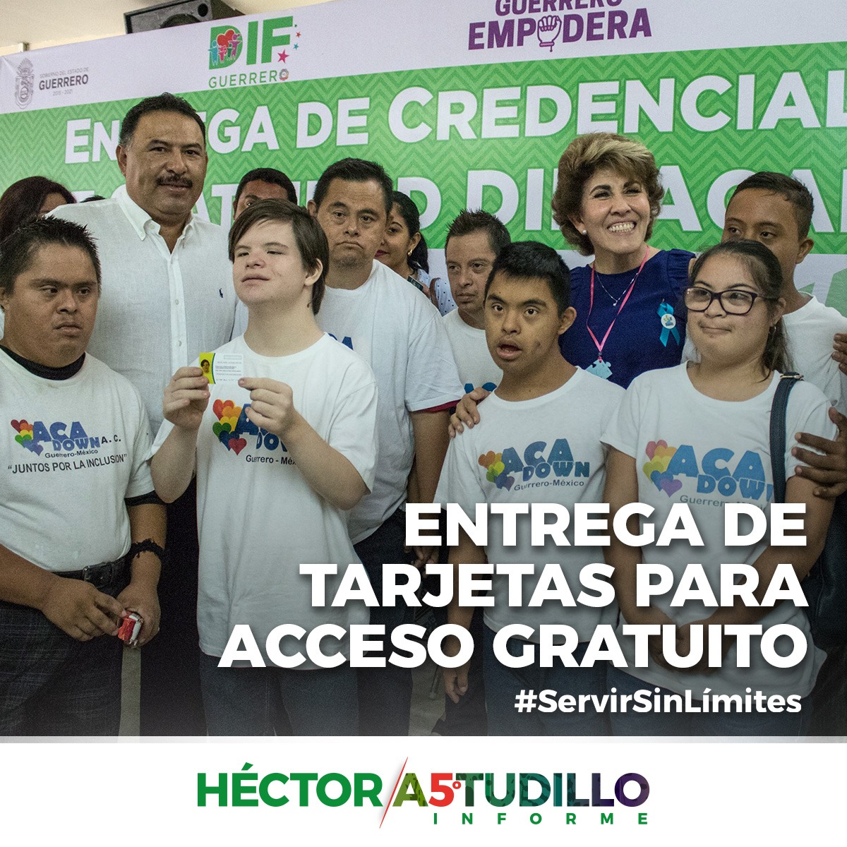 Gracias a la generosidad del gobernador @HectorAstudillo, y de la presidenta del @DIFGuerrero, @MercedesCalvo desde 2018, cualquier persona que acredite su tipo de discapacidad ingresa de manera gratuita en las estaciones y autobuses de #ACABÚS.
