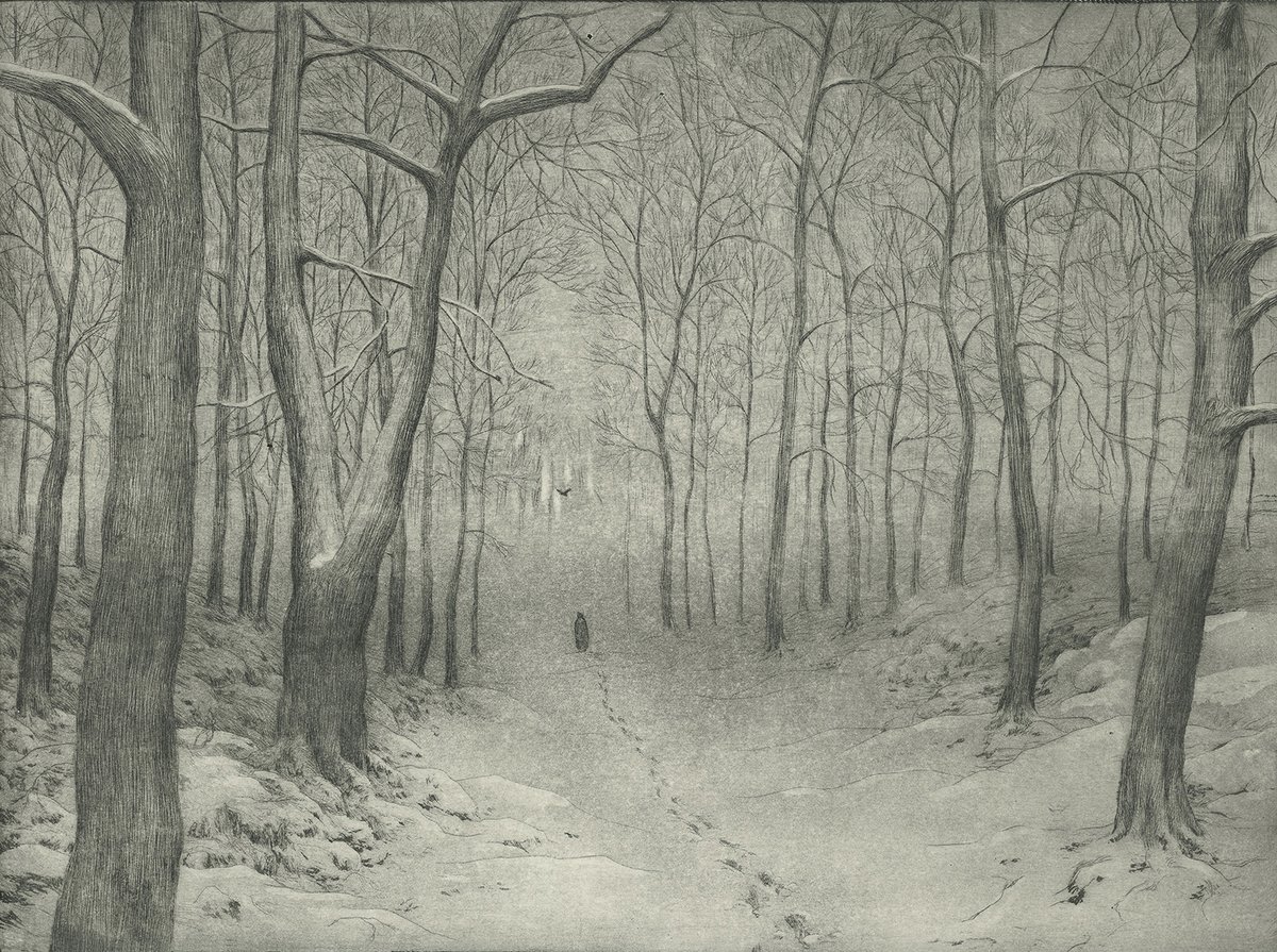 InkenArt's tweet image. #PortfolioDay 
I'm Inken, printmaker and painter. Currently illustrating Franz Schubert's 'Winterreise' (Winter Journey) song cycle with 24 large etchings. 
inkenstabell.com