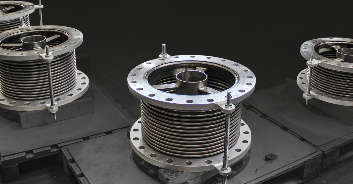 These #Expansionjoints with a special inner sleeve will be installed in a high temperature pipeline in a steel plant in Austria. As the media is +750 degrees Celsius, it is running inside the inner sleeve, and then insulation is placed between the inner sleeve and the bellow.