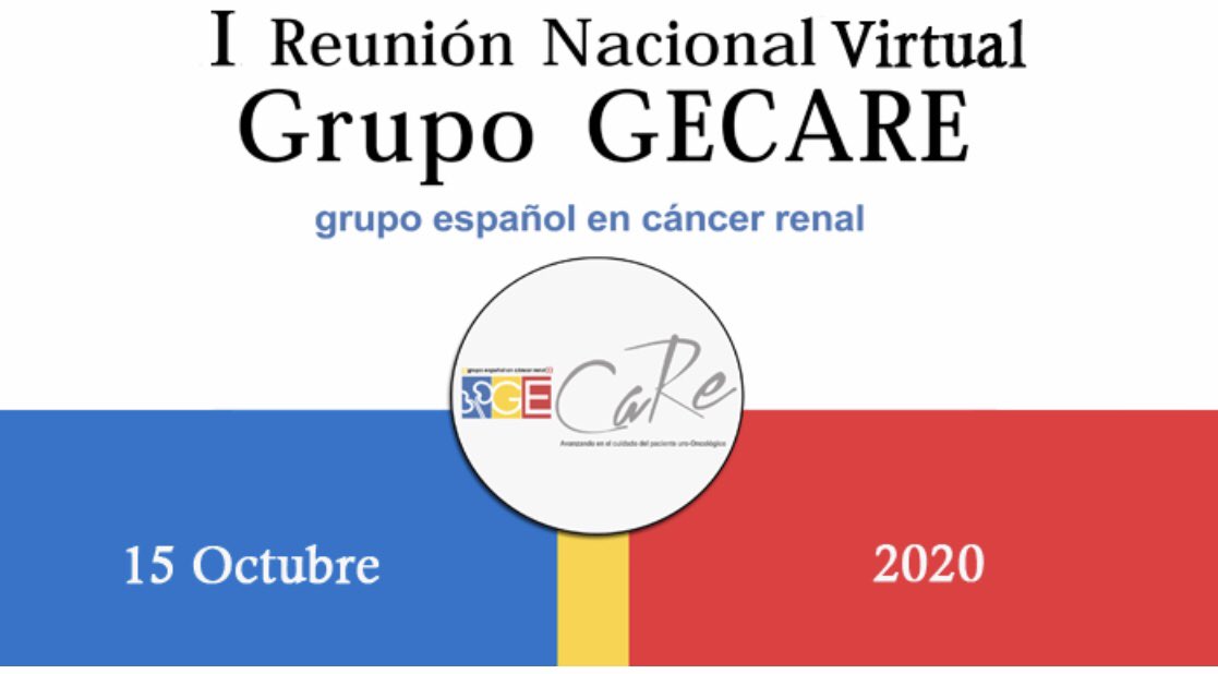 🚨 Save the date 🚨
👉🏻Thur 15th Oct 16:30 #GECARE 
🔵First-line treatment options in advanced renal cell cancer #RCC 🔵. 💻gecare.avstreaming.es Big honor and even a bigger pleasure to share panel with friends & experts @FernandoUrologo & @rafamedinaSVQ @GUOaeu @ResidentesAEU