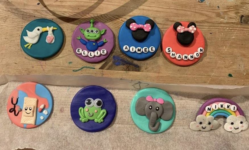 Busy day badge making 🌈