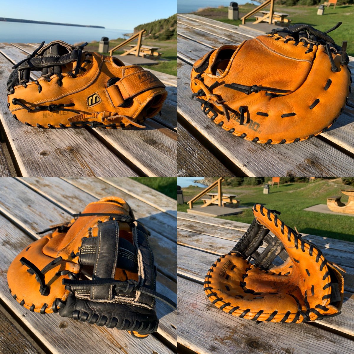 LacingByLedge's tweet photo. Hey Dad, Coach wants to know if you can do something with this?  Challenge accepted! @Rsweeney5 Thanks for trusting me with this. #firstbasemitt #firstbase #lacingbyledge #gloverelacer #relace #lace #relacing #gloverelacing #gloverelace #baseballgloverepair #gocustom #Baseball https://t.co/XIG8SDSTpi