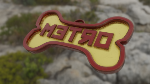 K1mpp4's tweet photo. We're getting a Dog, and here's her name!
Made her a tag in blender. Will either 3D-print or visit a jeweler to make something like this.
#Blender3d #gamedev #futuredogowner https://t.co/VzmOmazUWo