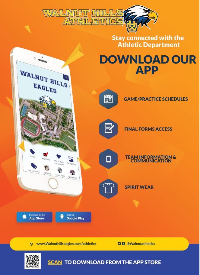 Stay in the know! Download the Walnut Hills Athletics App today!